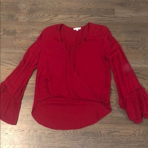 Cute red women’s fashion top